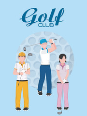 Canvas Print - Golf club concept cartoons