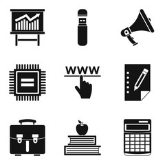 Poster - Initial condition icons set. Simple set of 9 initial condition vector icons for web isolated on white background