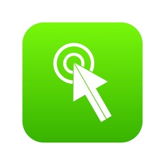Poster - Click icon digital green for any design isolated on white vector illustration