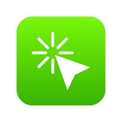 Poster - Click icon digital green for any design isolated on white vector illustration