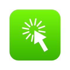 Poster - Click icon digital green for any design isolated on white vector illustration