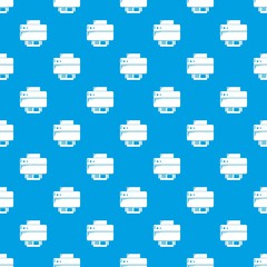 Poster - Printer pattern vector seamless blue repeat for any use