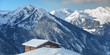 Berghütte in den Alpen als Panorama
