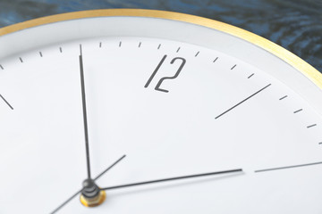 Poster - Big clock, closeup. Time change concept