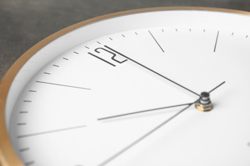 Poster - Big clock, closeup. Time change concept