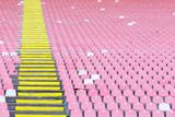 Fototapeta Tęcza - red seats on the stadium