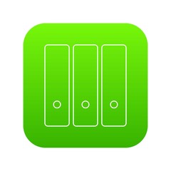 Poster - Office folder icon green vector isolated on white background