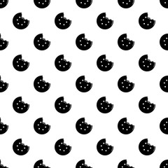 Poster - Bite biscuits pattern vector seamless repeating for any web design