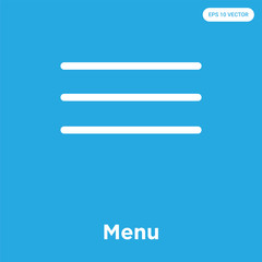 Poster - Menu icon isolated on blue background