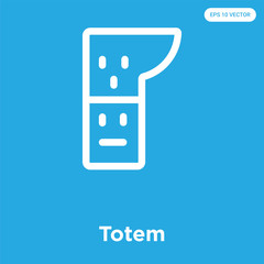 Wall Mural - Totem icon isolated on blue background