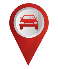 Canvas Print - car transport pointer gps navigation location image vector illustration