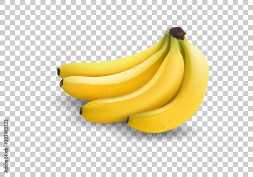 Fotografía realistic illustration bananas, 3d vector icons