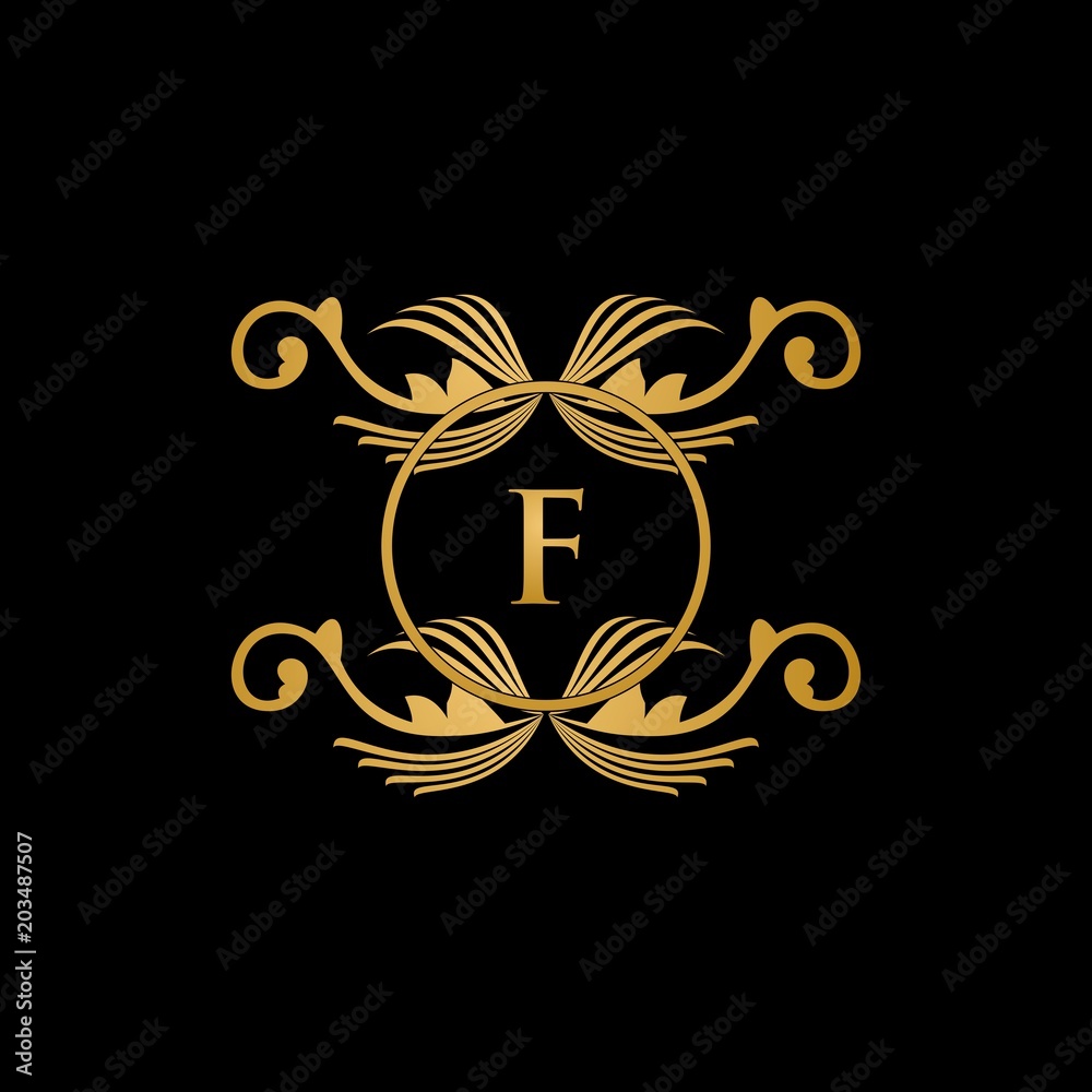 letter F logo design with flowers, leaves and feathers in a beautiful and  elegant style. monogram F. typography F. initial F logo. Beautiful F letter  luxury logo design vector template Stock Vector |, image size:1000x1000