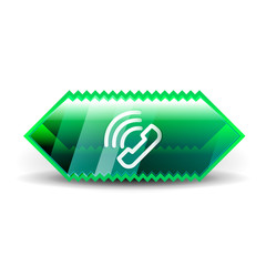 Wall Mural - Vector phone support web button
