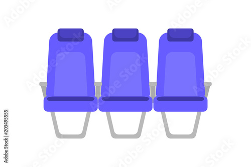Cuadros en Lienzo Vector flat colorful illustration of blue seat