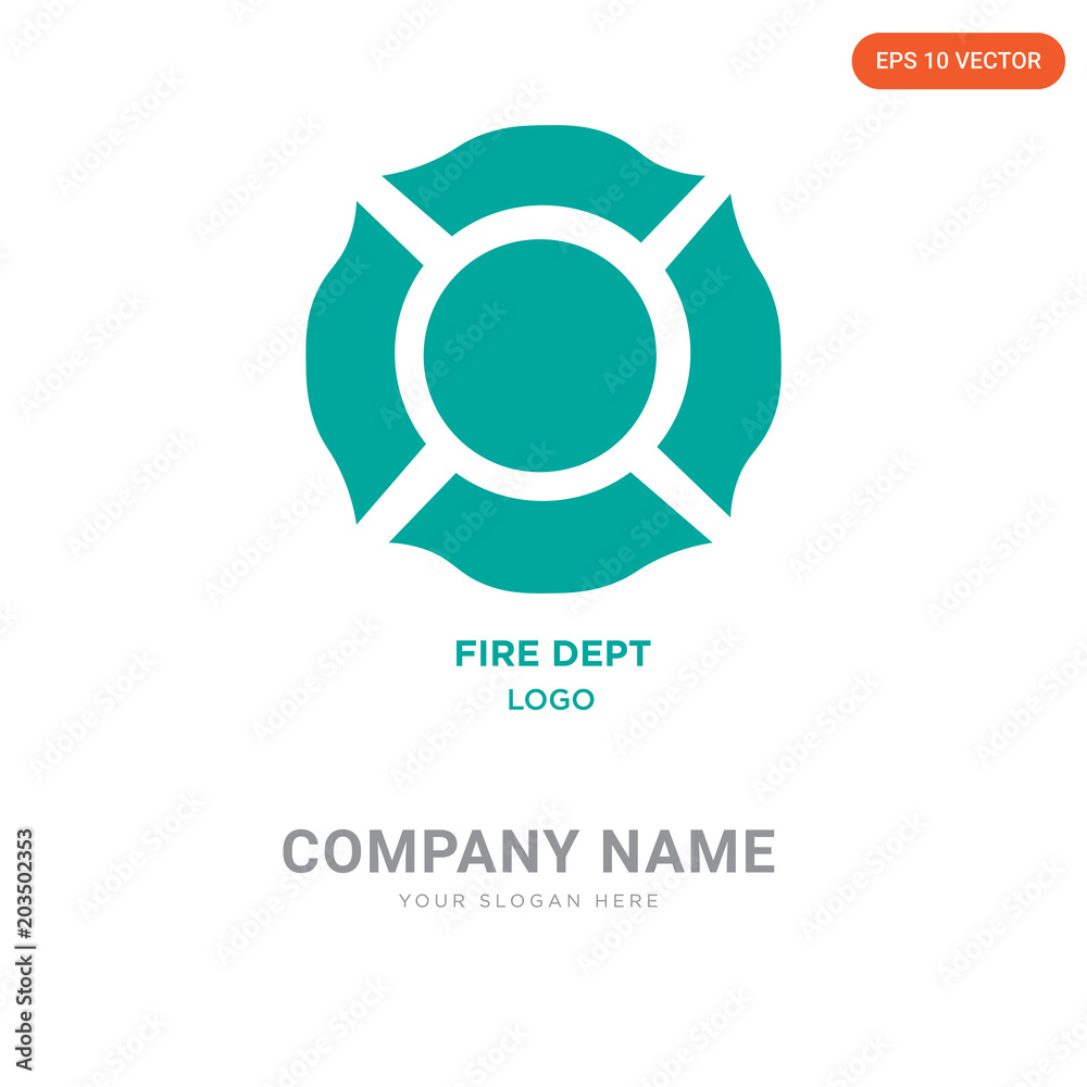 fire dept company logo design Stock Vector | Adobe Stock