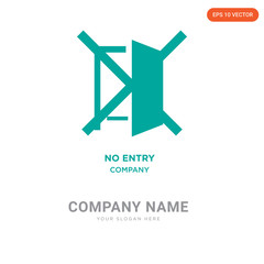 Wall Mural - no entry company logo design
