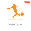 © Sabina Rahimova - soccer player company logo design
