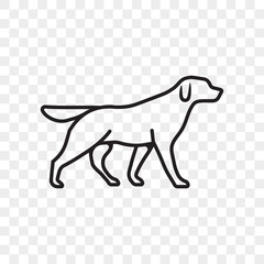 Dog pet outline vector icon