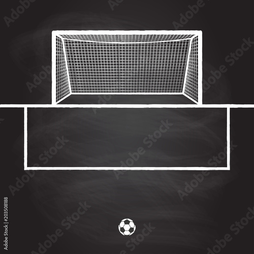 Soccer Goal Isolated On Chalkboard Background Football Hand Drawn Post Or Gate With Net Vector Illustration Stock Vector Adobe Stock Soccer Goal Isolated On Chalkboard Background Football Hand Drawn Post Or Gate With Net Vector Illustration Stock Vector Adobe Stock