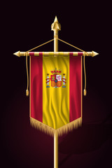 Wall Mural - Flag of Spain. Festive Vertical Banner. Wall Hangings