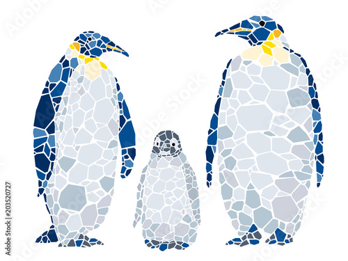 モザイクアート ペンギンの家族 Stock Vector Adobe Stock