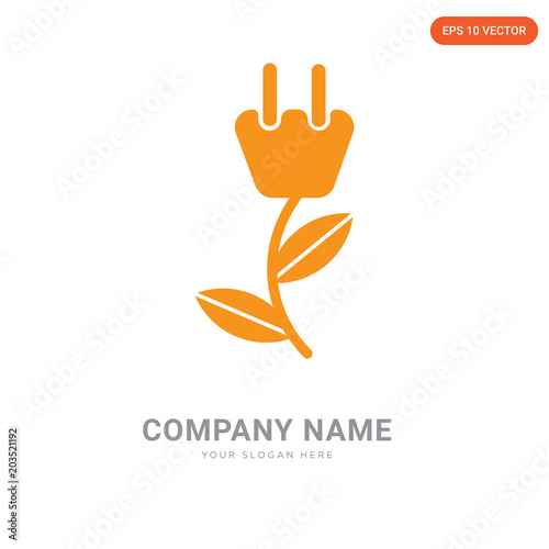 Ecological Electricity Company Logo Design Buy This Stock Vector