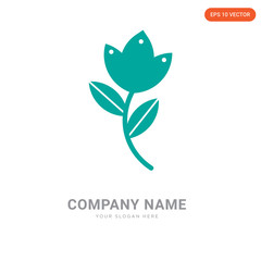 Poster - Big Flower with Leaf company logo design