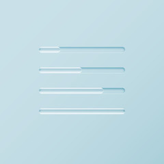 Poster - Glossy crystal clear transparent progress bars set