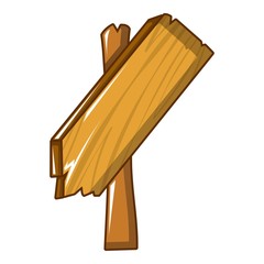 Poster - Brake wood sign icon. Cartoon of brake wood sign vector icon for web design isolated on white background