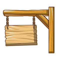 Poster - Welcome wood board icon. Cartoon of welcome wood board vector icon for web design isolated on white background