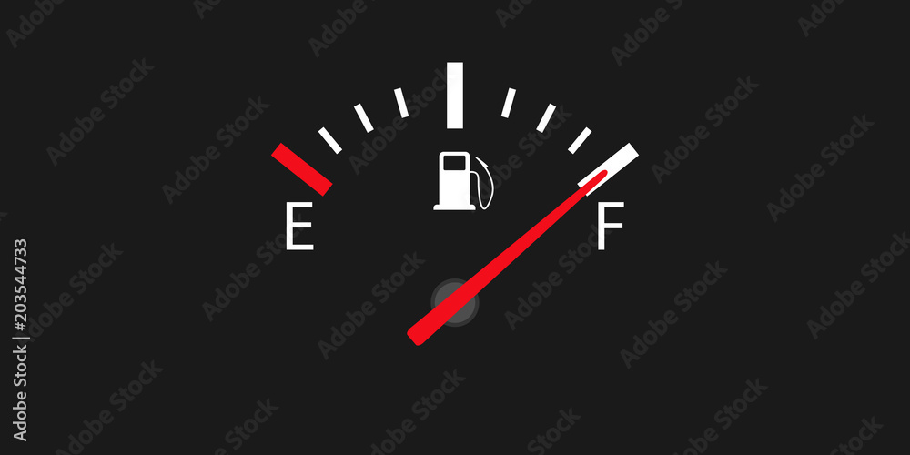 full fuel gauge icon - obrazy, fototapety, plakaty 