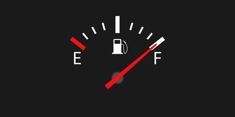 full fuel gauge icon