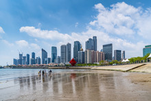 The Skyline Of The Architectural Landscape Of Qingdao City Square