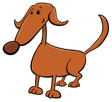 Cute Brown Dog Cartoon Comic Character