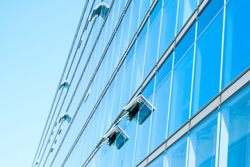 Canvas Print - modern office building glass facade - corporate building