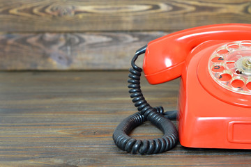 Vintage red telephone