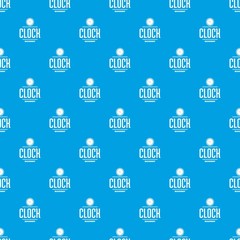 Poster - Clock pattern vector seamless blue repeat for any use