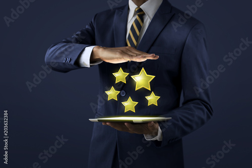 Fotografía Increase rating, ranking, review, evaluation or classification concept