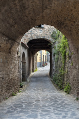 Wall Mural - Laneway under stone arches