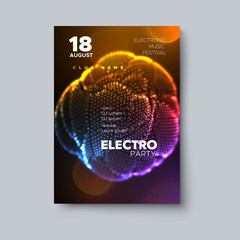 Poster - Electro party invitation poster