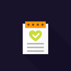 Sticker - Health test, medical plan icon