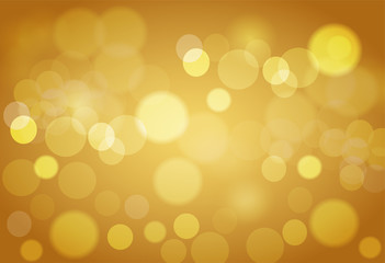 Wall Mural - abstract glittering golden background with bokeh effect. gold twinkled light backdrop for wedding or