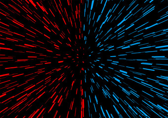 Wall Mural - red and blue motion particles