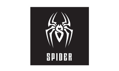 Initial Letter S Spider Man Insect Arthropod symbol logo design  silhouette