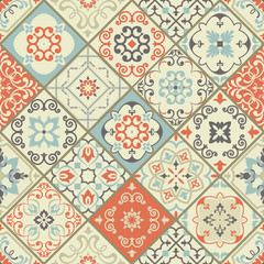 Wall Mural - pattern for print, web design, textile, identity, patchwork. geometric texture. vector endless ornam