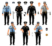 Police Officers, Isolated