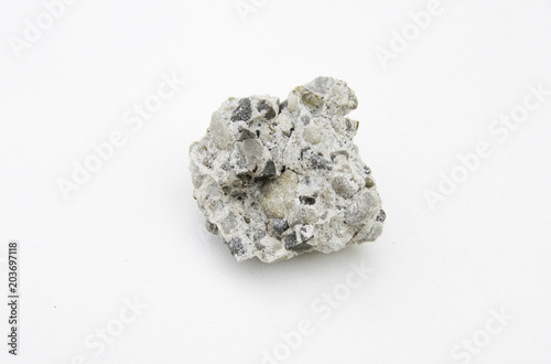Fotografija conglomerate rock isolated over white