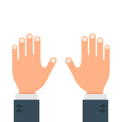 Human hands gesture vector flat illustration design isolated on white background