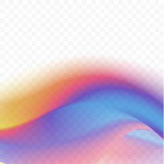 Wall Mural - colorful wavy flowing lines on transparent background - eps10 illustration